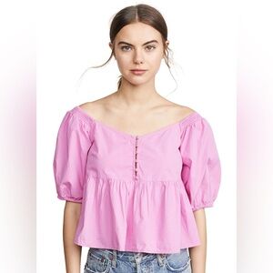 Free People Veronica Cotton Off-The-Shoulder Blouse